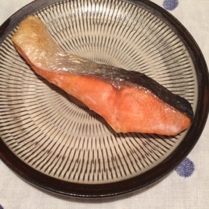 レンジで簡単朝の焼き鮭